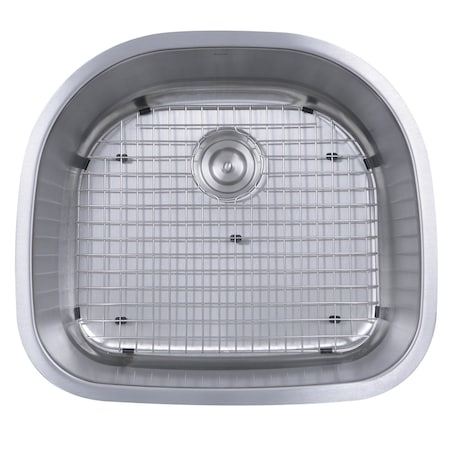 Nantucket Sinks Sconset 23-Inch D-Bowl Undermount Stainless Steel Kitchen Sink, 16 Gauge NS03i-16